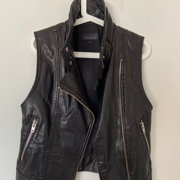 Mackage Leather Moto Vest - Picture 1 of 5